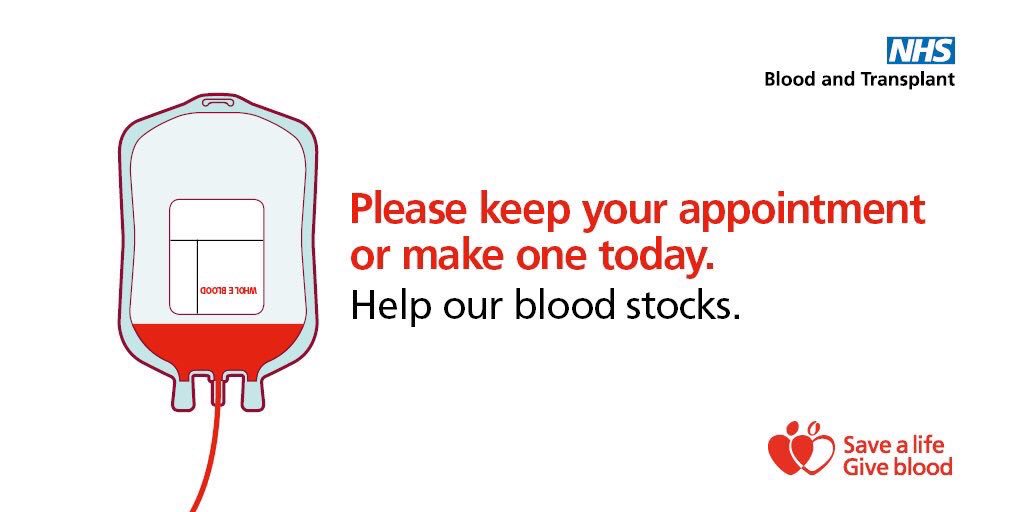 Calling all 🅾️⛔️ and 🅱️⛔️ donors! 

Stocks are critically low and we need your help! 

Please DM us to book in. ❤️