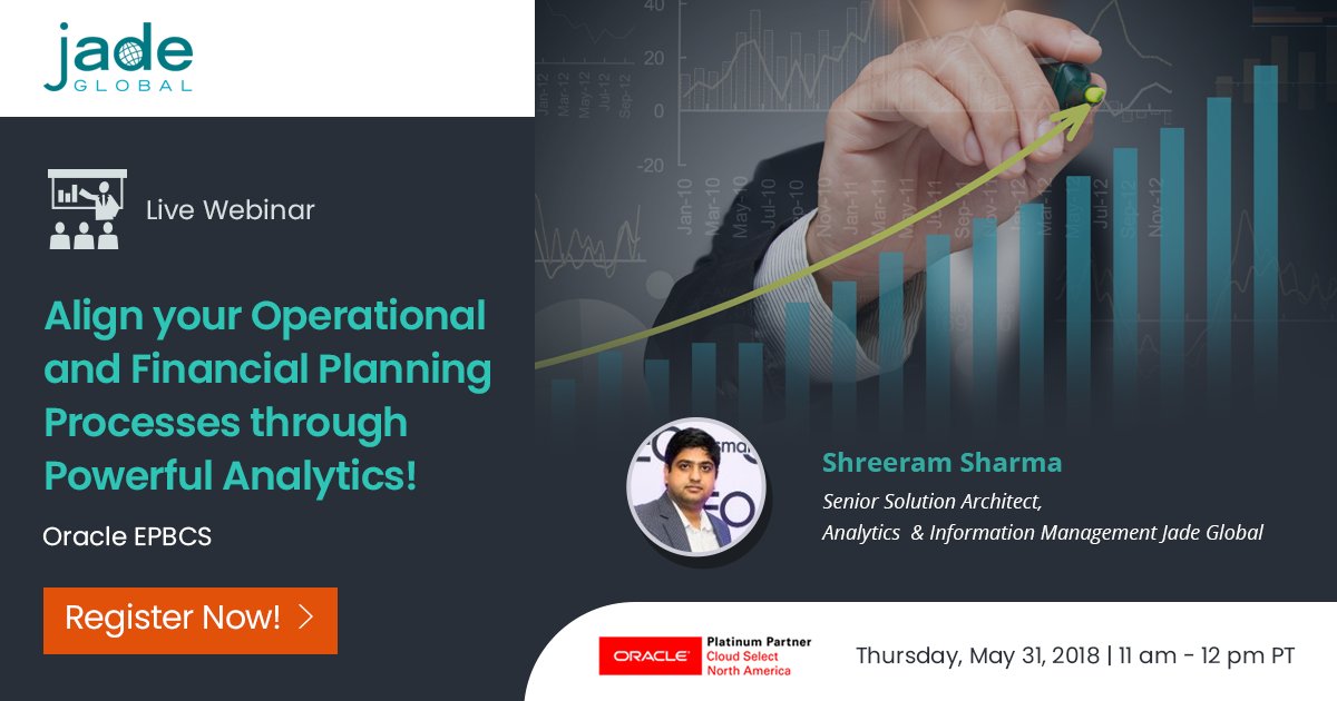 JadeGlobal's tweet image. Last Chance to Register! See how Oracle EPBCS can align your operational and financial planning processes during today&apos;s WEBINAR! Register Now: ow.ly/HoTO30kh0a9 #OracleEPBCS #EPBCS #JadeGlobal #Webinar