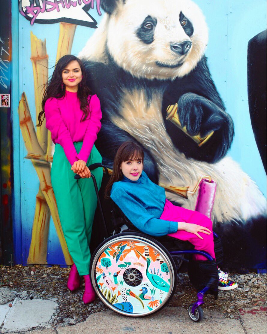 izzywheels's tweet photo. Izzy and I bring two unique perspectives to Izzy Wheels. Izzy has first hand experience of being a wheelchair user and understands the world in different way. I am an artist and love creating 👩🏻‍🎨 We share a love of colour and a devotion to make the world more inclusive ✨ https://t.co/tbhPckPw0N