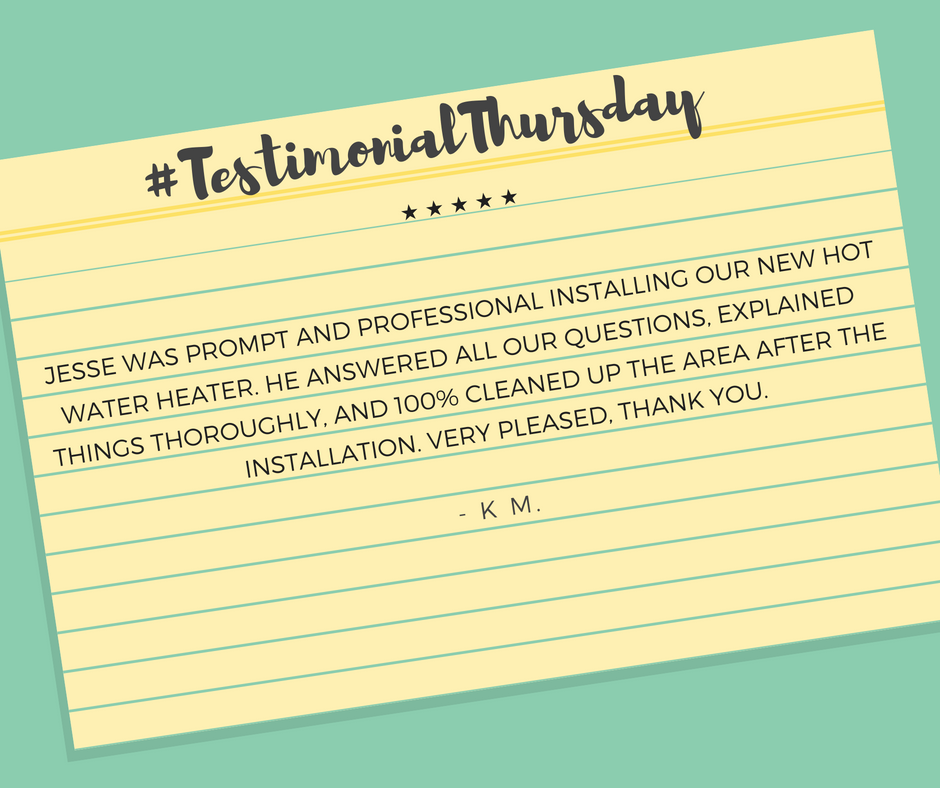 BrennanHeating's tweet photo. #TestimonialThursday https://t.co/h5jxHymuom