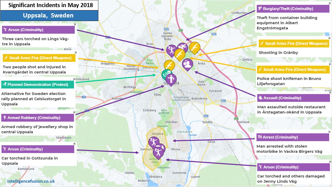 uppsala rally karta Intelligence Fusion V Twitter Incidents In May 2018 Uppsala Sweden Svpol Sverige Sakpol Security uppsala rally karta