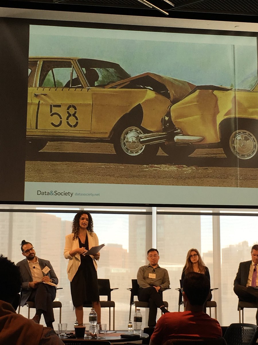 jasonmillar's tweet photo. @m_c_elish describing the ironies of automation and “moral crumple zones” at #steav Awesome! https://t.co/7FDrE0e3Sj