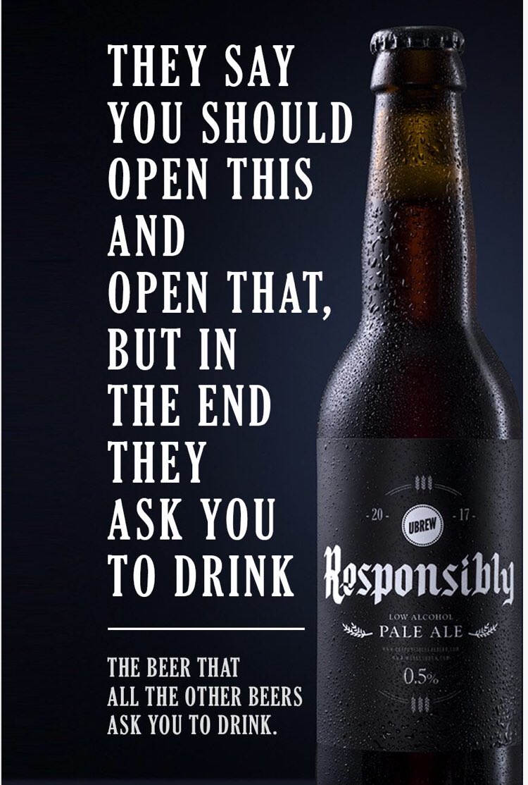 Responsibly: the beer that all the other beers ask you to drink

m.youtube.com/watch?v=tGD3yg…