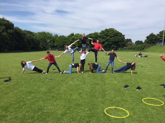 SPSSutton's tweet photo. 2nd Year acrobats yesterday #goodmorningjudge https://t.co/Qn2uG84rjo