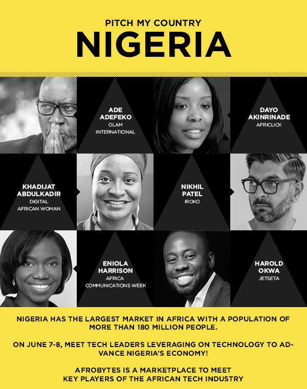 Africlick's tweet photo. Join us at @SocialAfrobytes on the 7/8 of June! Our founder will be on the “Pitch My Country: 🇳🇬” panel, Repping Nigeria within #AfricanTech! https://t.co/QT7vmyKn49
