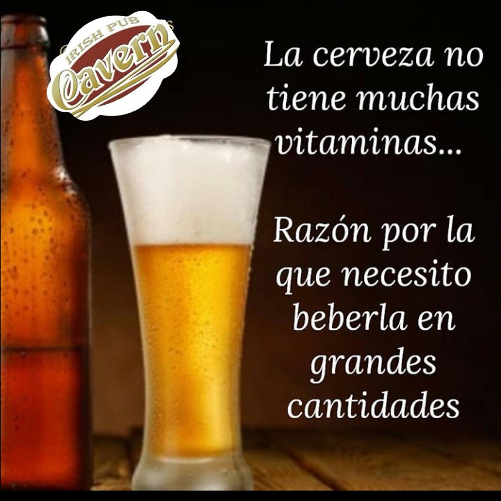 Hoy es un jueves para tomar unas buenas cervezas y recuperar vitaminas para el fin de semana!!! #cerveza #cavernesbien #jueves