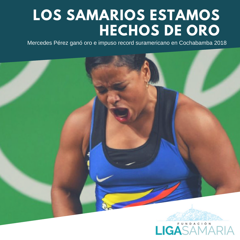 LigaSamaria's tweet photo. Comparte tu #OrgulloSamario ¡Mercedes Pérez vale oro! La pesista dominó en los 69kg femeninos https://t.co/0SUo4F9qQd
