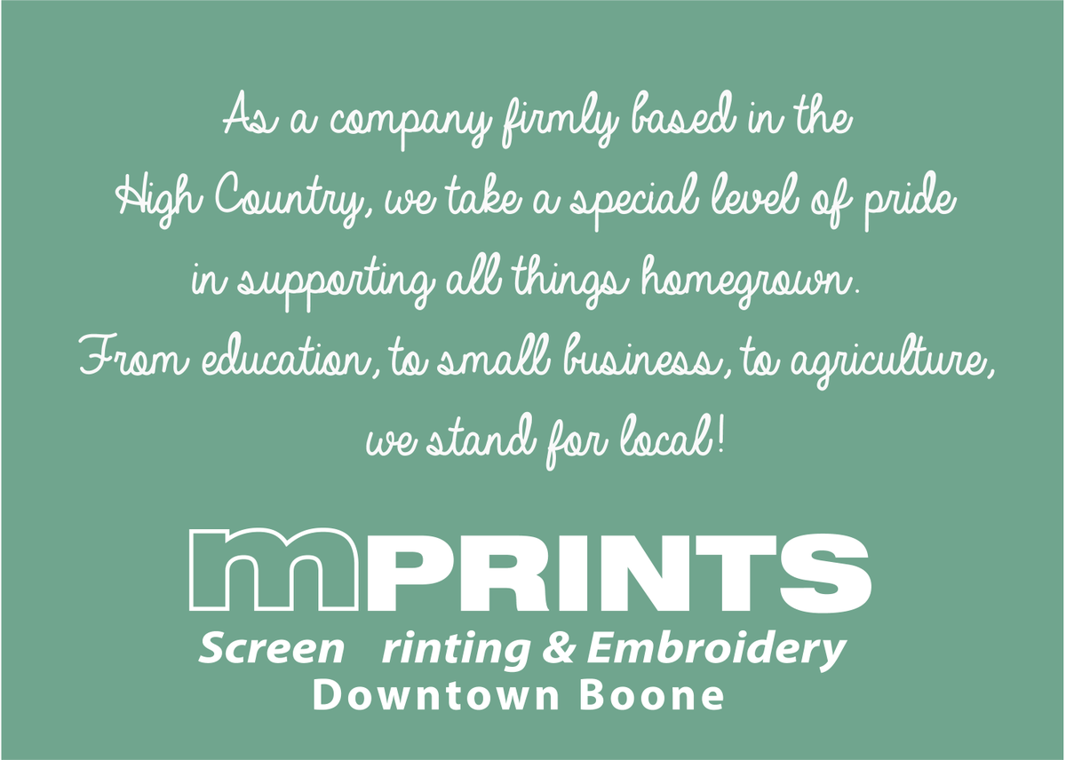 mprintsboone's tweet photo. All Local.  All the time..  Join us in our support of the 2018 High Country Farm Tour! https://t.co/cX4XLXCMIt