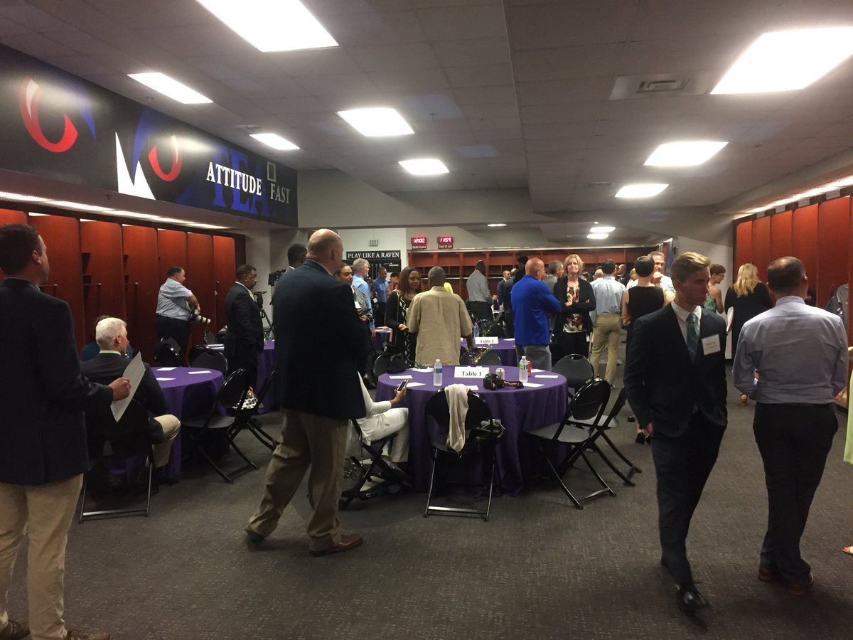 FCPSAthletics's tweet photo. Here in the @Ravens locker room celebrating @FCPSMaryland’s &amp; @LinganoreLancer’s “Minds in Motion” winner, Jeremy Carter. First class event hosted by the @MPSSAA_Org! Congrats Jeremy! https://t.co/HCWvvgte2q