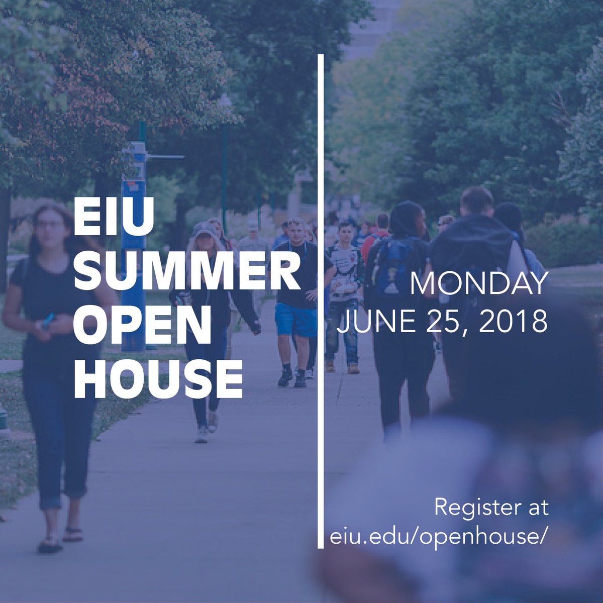 The best way to get to know #EIU is to visit! Join us at our June 25th Open House! Register today at eiu.edu/openhouse/