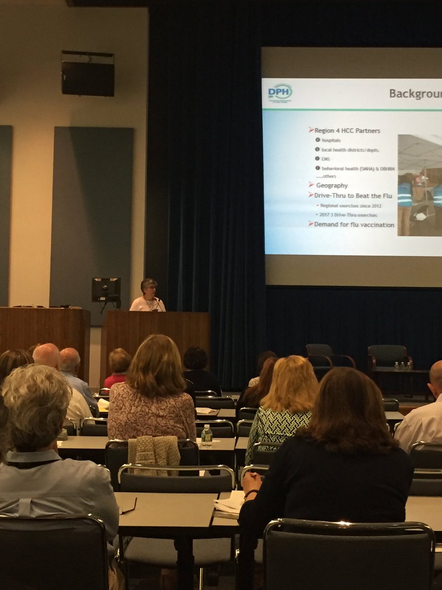 katherine4040's tweet photo. Kris Magnussen presents today at Healthcare Coalition and discusses Region 4 MRC collaboration. @MRC_ASPR https://t.co/lfcWfOsJbJ