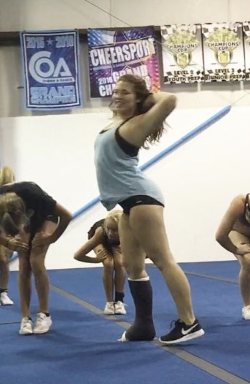queensofcheeraf's tweet image. doctor: Absolutley no pressure on it please!! i’m guessing you’ll be able to walk on it at the end of August
Choreographer: If you cant be there to learn the motions, you don’t get a spot. I don’t choreograph holes in the routine .
Me*mid july*: It’s fine, i can do it.