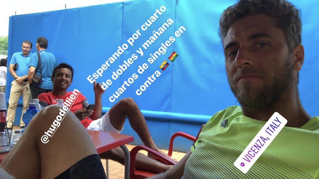 Breakpoint_ec's tweet photo. @RobertoQuirozG tenista ecuatoriano 
La está rompiendo en Italia en el #Vicenza en dobles y singles 
Vamos con todo, que el Ecuador te apoya https://t.co/iyyv4hQq57