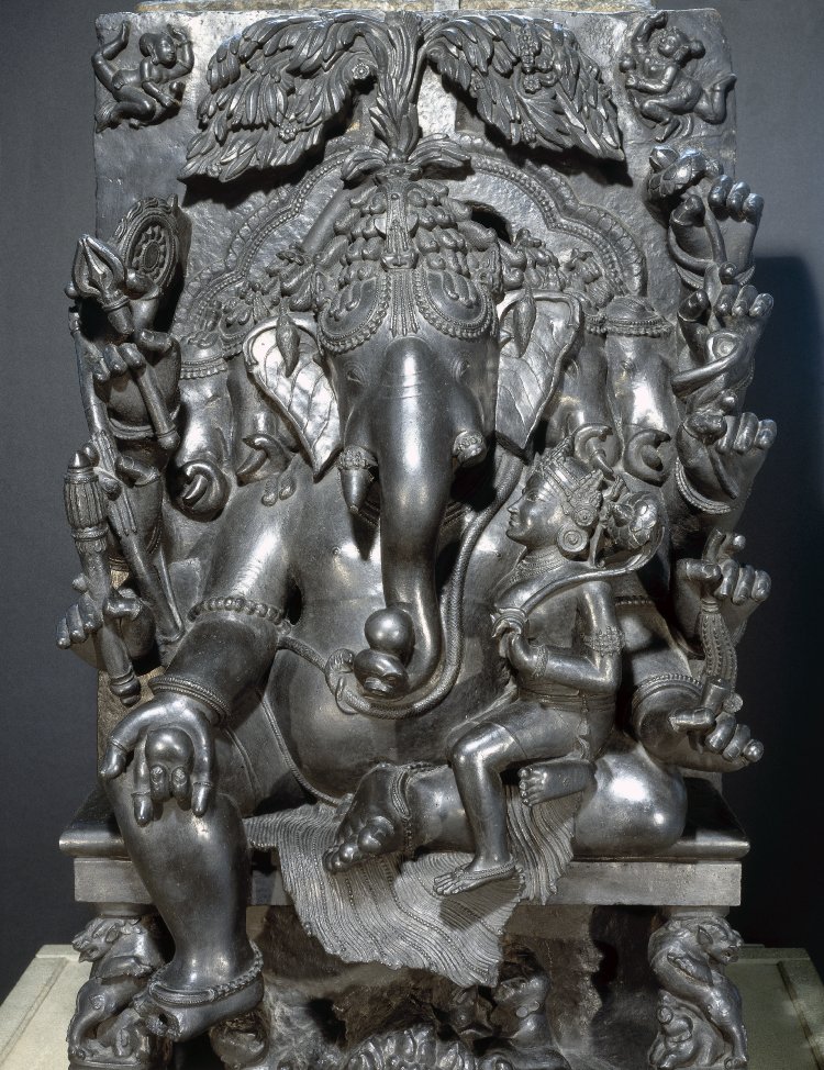 A rare & highly ornate Murthi of Lakshmi Ganapathi belonging to the times of the great Narasimha Deva of the Eastern Ganga empire (Present day Odisha). It was smuggled & auctioned off in the year 1830 at Christie's. Now stashed away at the british museum  https://artsandculture.google.com/asset/stone-sculpture-of-shakti-ganesha/swGCfV9wu5XbLg