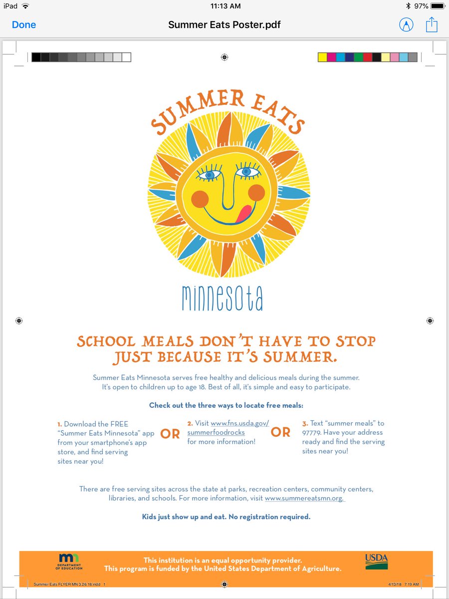 Summer free meal programs. Check it out!
