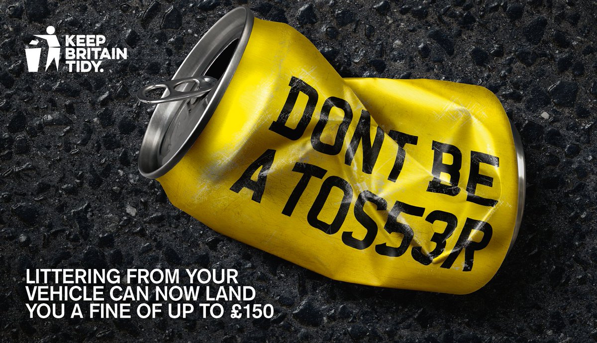 KeepBritainTidy's tweet image. We're warning car owners, #DontBeATosser: Our new campaign sends a hard-hitting message to drivers and their passengers that our roads are not one giant litter bin.

More: keepbritaintidy.org/we-warn-car-ow…