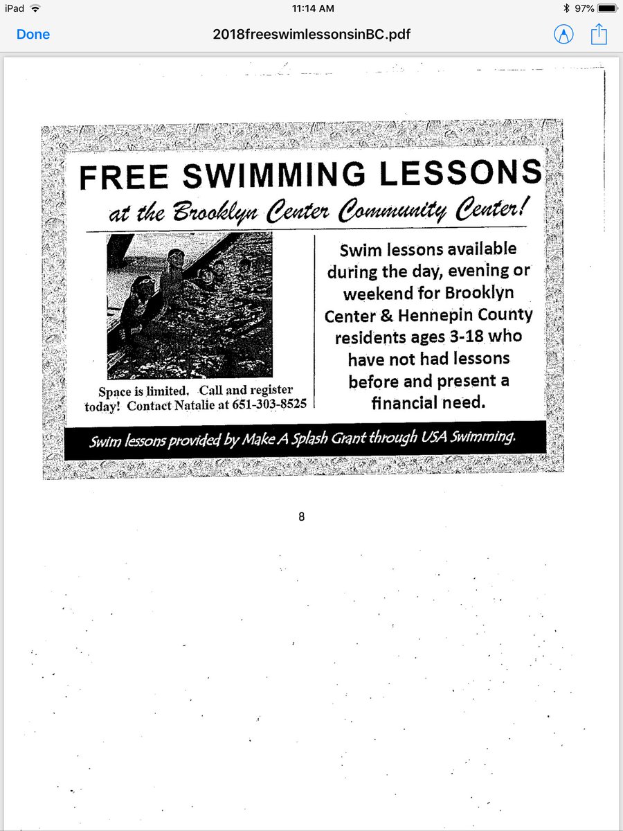 Summer free swimming lessons. Check it out!