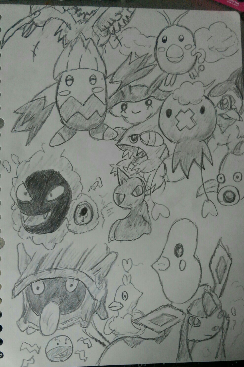 Uzivatel 巫女チーズ Na Twitteru ポケモンパールやってたらユキカブリ鳴き声とかも可愛い くて描きたい って思って描いてたらオニドリル チルット フワンテ キバゴ タマンタ フカマル カゲボウズ ウツドン マルマイン ゴース ラブカス グレイシア