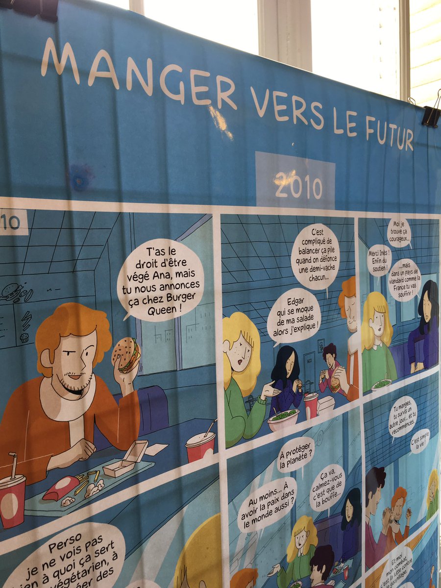 HariAndCo_fr's tweet photo. Soirée de lancement de la BD "Manger vers le futur" par la @ChaireANCA 😊 Bravo, très beau projet ! PS : la BD sort demain 😀🌿 #ProteinesVegetales #AlimentationDeDemain @AgroParisTech https://t.co/O97VxsKFcE