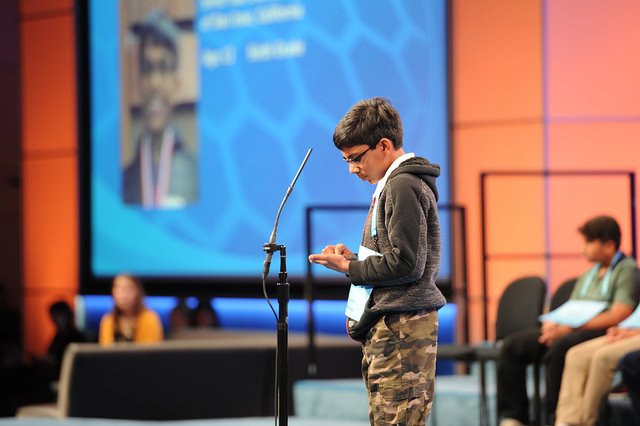ScrippsBee's tweet photo. We're still over here working out a plan for a Bee speller band. Rishik Gandhasri is a must-have. He plays the piano, sax and drums! #SpellingBee #Speller70 https://t.co/4vFfL65fDk