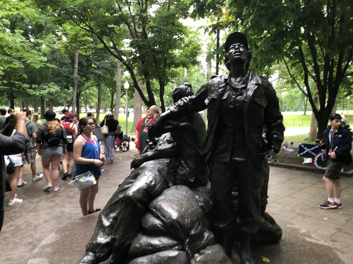 Marshall8A's tweet photo. Soaking in our history and honoring the sacrifices of Veterans @ Lincoln, Korean and Vietnam Memorials https://t.co/ZMlOn9vTxr