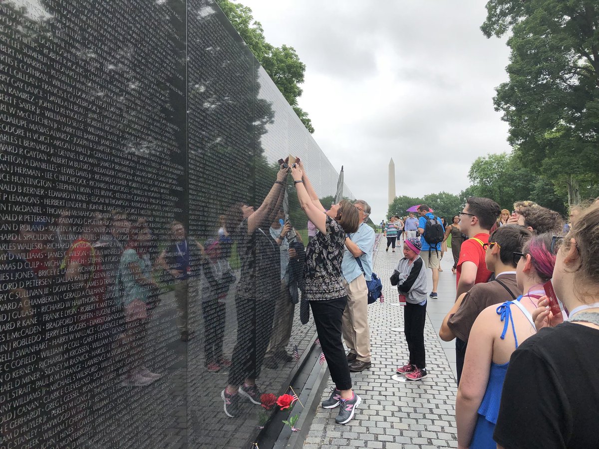 Marshall8A's tweet photo. Soaking in our history and honoring the sacrifices of Veterans @ Lincoln, Korean and Vietnam Memorials https://t.co/ZMlOn9vTxr