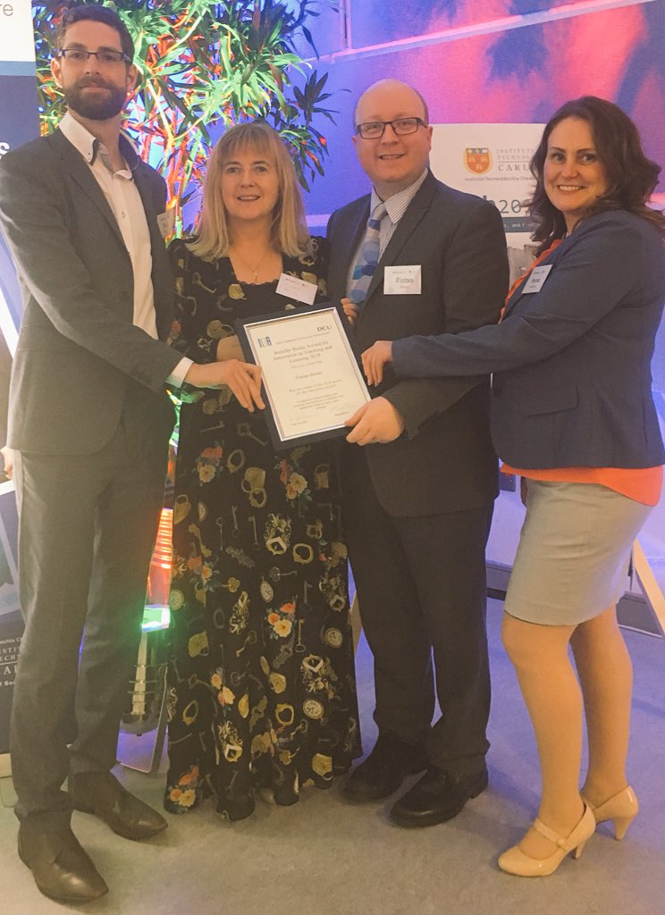 fbreen's tweet photo. We are delighted to accept the Jennifer Burke Award for Innovation in Teaching and Learning at @ILTAtweets #EdTechIE18 for the @LINC_programme today. A successful collaboration between @MICLimerick @EarlyChildhdIRL and @MaynoothUni https://t.co/qs3UV6vbci