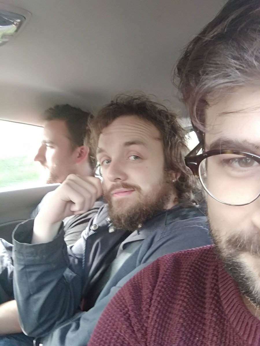 We decided to drive to Glasgow so in house word user @JoshOverton4 to do some word use at the @LoudPoets. Also my German friend really likes roundabouts.