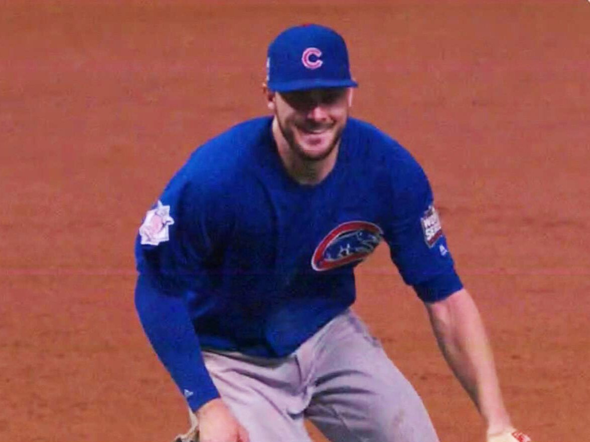 therabbimeyer's tweet photo. @cubsfanscentral @NBCSCubs @benzobrist18 My favorite...#finalout #2016WS https://t.co/FZU3QOnXY8