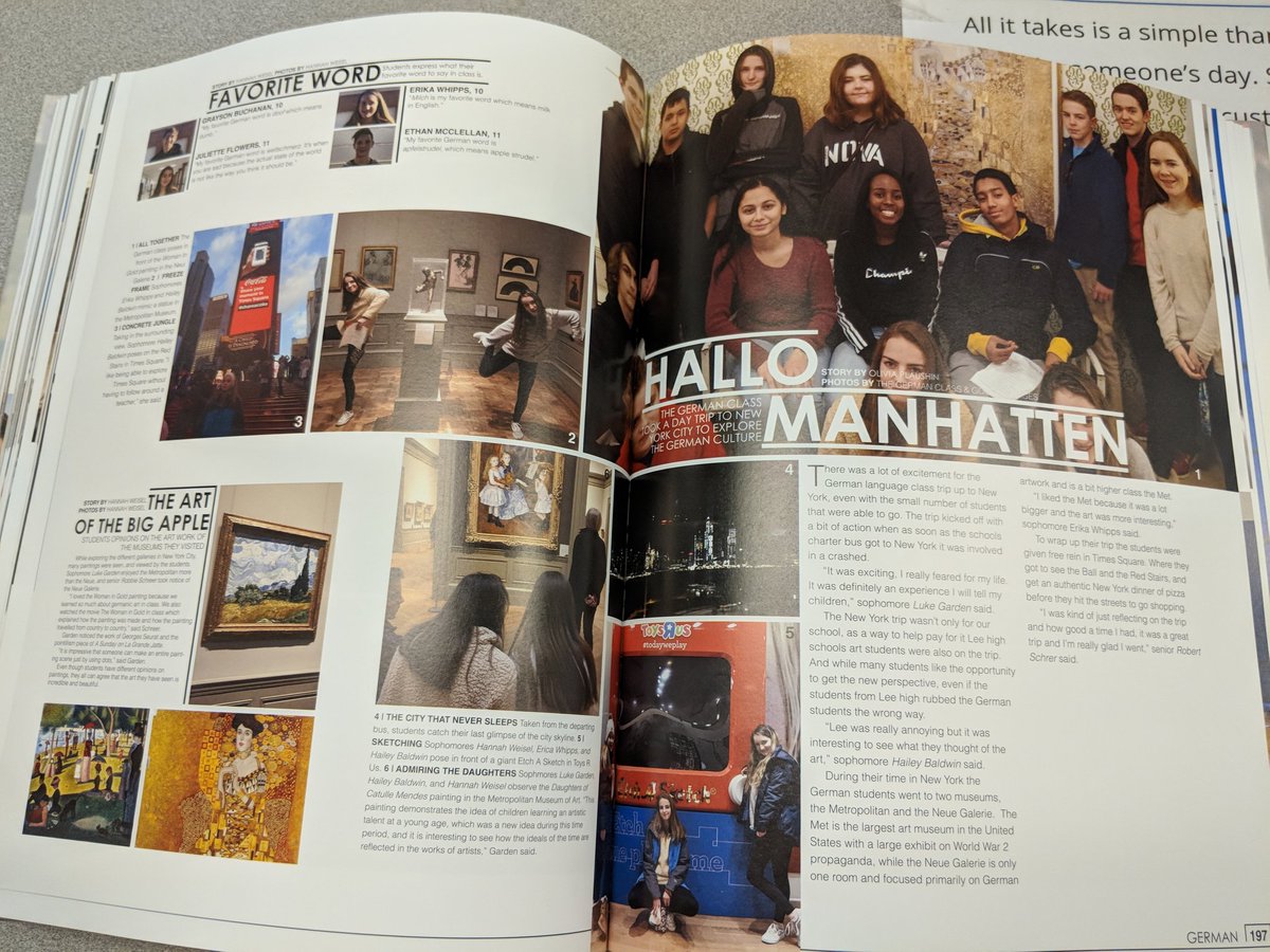 Make sure to check out the German spread in this year's yearbook!