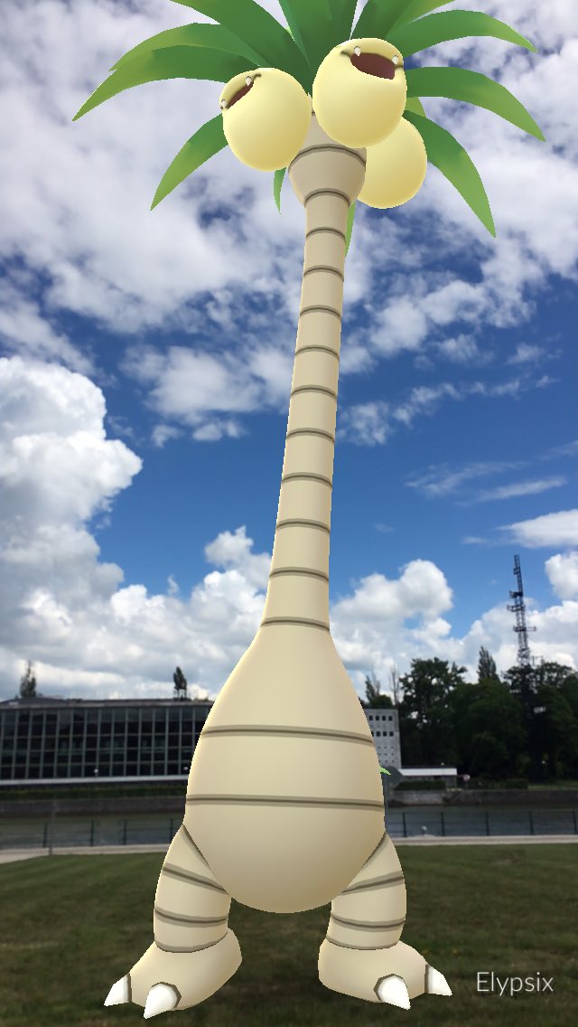 MonHomme7's tweet image. The world is so small next to Alolan Exeggutor #PokemonGo #PokemonGoHub #Alola #Exeggutor