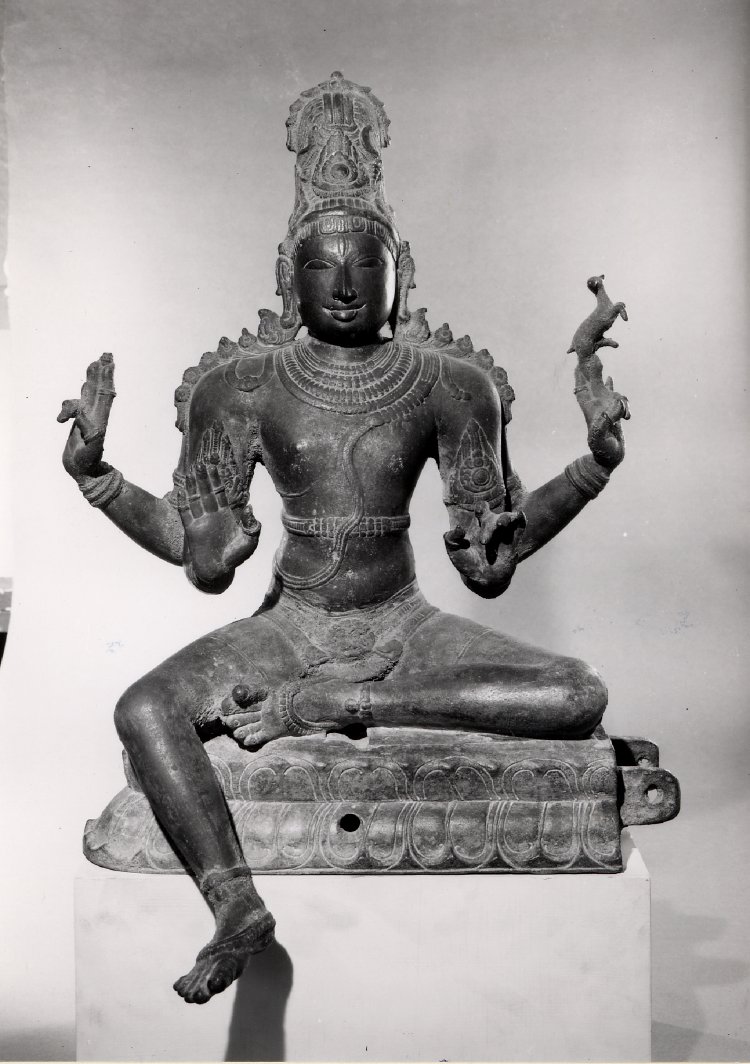 A rare bronze Vighraham of a specific form of Lord Shiva known as Nandikeshwara belonging to the Chola era. Notice the galloping deer on the left hand. The brit museum aren't even aware of this specific attribute of Lord Shiva.For them its just a showpiece  http://www.britishmuseum.org/research/collection_online/collection_object_details.aspx?objectId=223996&partId=1&searchText=shiva&page=2