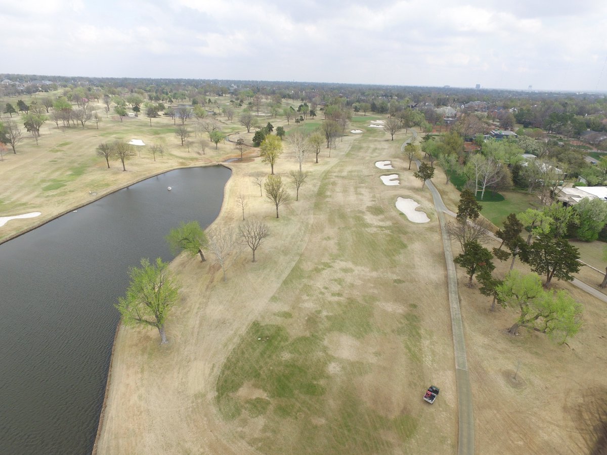 Garrett_Barnes's tweet photo. This is a great time lapse moment to show the transition from winter to spring here @okcgccgolf. These photos really capture how the spring "green up" process evolves. Pictures are exactly 1 month apart in Feb, March, April, and May respectively. #FinallyGreen @NathanNgcs https://t.co/O8YRRrWTfS