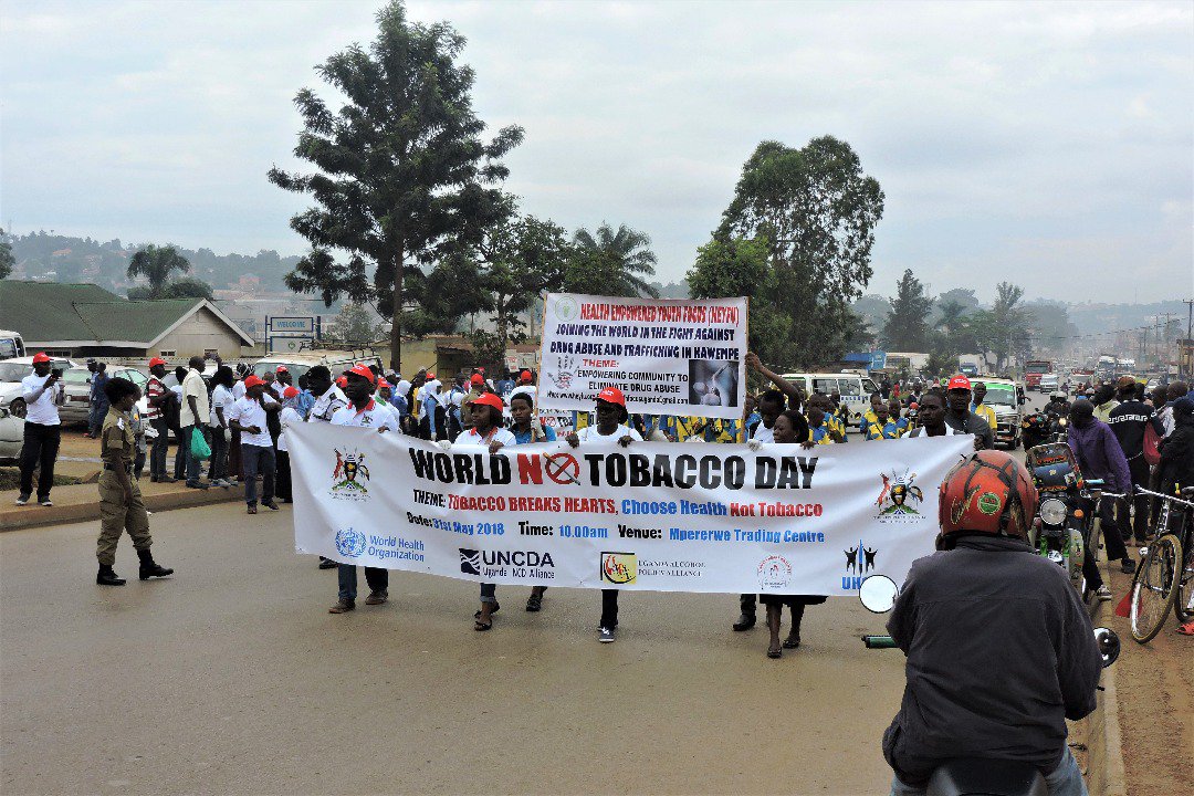 nancy_adero's tweet photo. Celebrating the World No Tobacco Day, May 31, 2018 at Kawempe Division- Kampala Uganda. Great partnerships and contributions from @MinofHealthUG , @uncdaconnecting , @eancda, @ncdactionafrica , @ncdaction, @WHOUganda, @CISU, @uhca_ug etc. Enough of Tobacco related NCDs! https://t.co/hbuiZ5DcCd