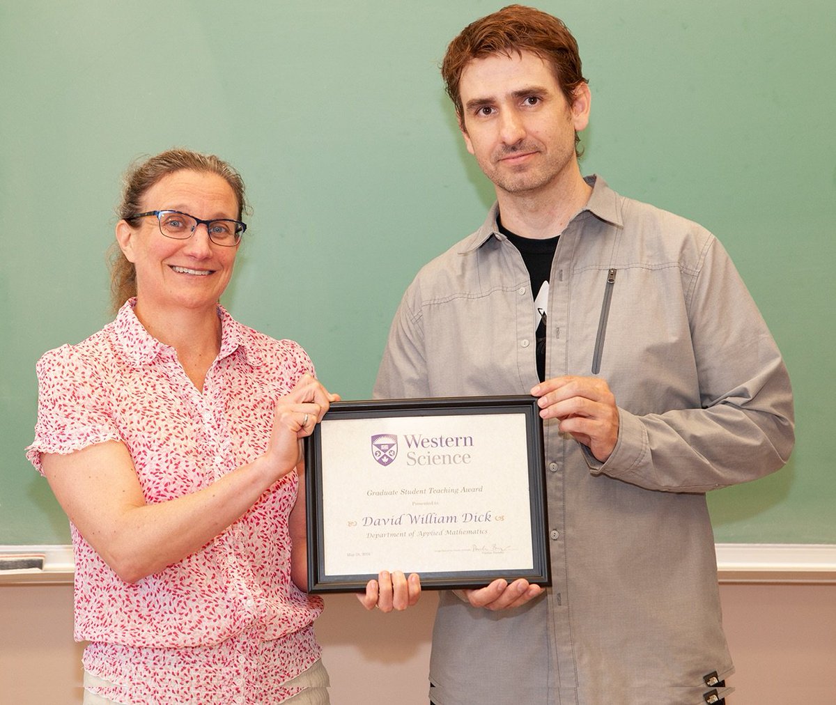 westernuScience's tweet photo. Congratulations to @westernuAPMaths very own David William Dick for winning a 2018 #westernuScience Graduate Student Teaching Award. #InstructorsCare #westernU https://t.co/OTASLiGWpb