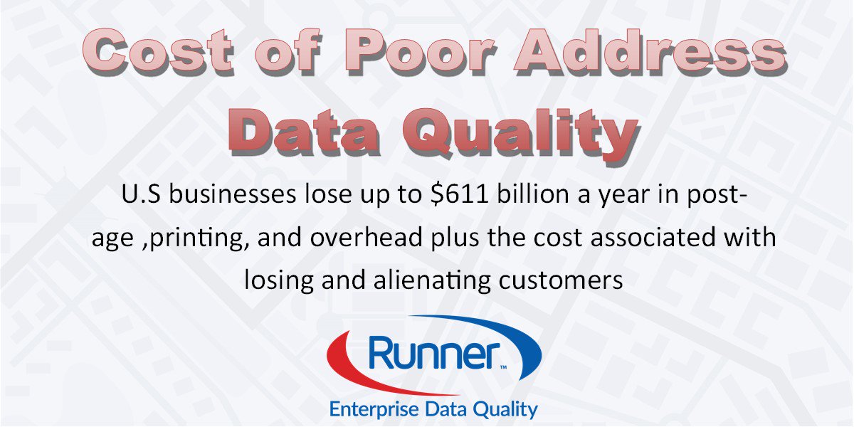 RunnerEDQ's tweet image. Poor data quality is an issue. Companies lose up $600 billion a year because of inaccuracies in their contact data. With CLEAN_Address you can make sure that all your contact data is validated, corrected, and standardized. 

#poordata #dataquality