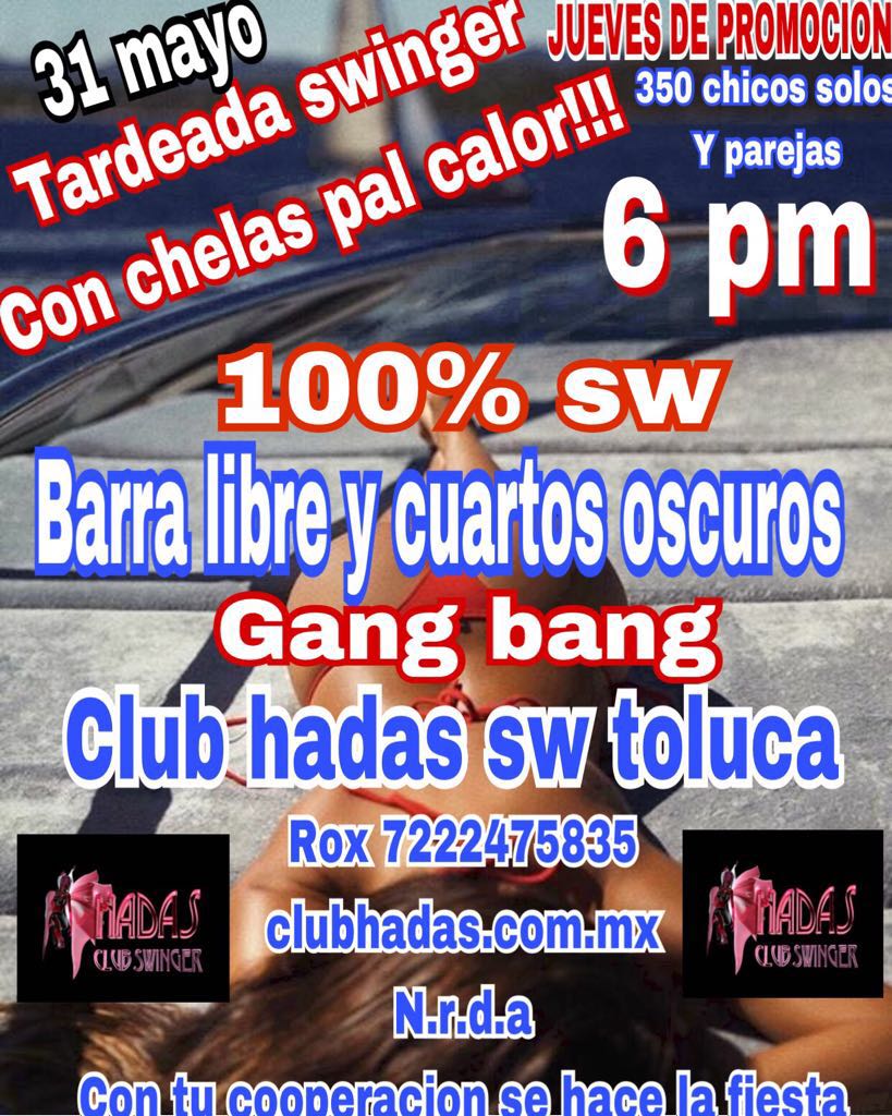 HadasRous's tweet photo. Unas chelas para el calor y Swingear temprano 6 pm... jueves de promoción 350 parejas y chicos solos...únete 7222475835 https://t.co/r3BV0mdkyu
