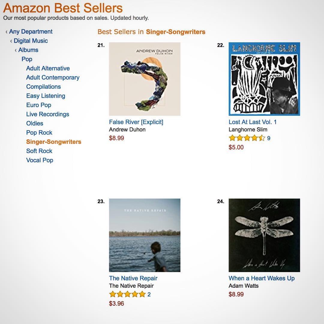 andyrheamusic's tweet photo. So grateful for the support. As of this morning, #TheNativeRepair was sitting at number 23 in album sales for Singer-Songwriters on Amazon!
Thanks so much!
Don’t forget to leave a review! https://t.co/FMlj6wJLmm