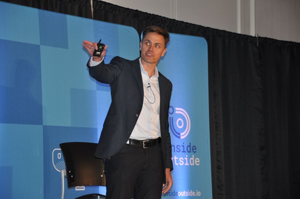 TheIOSummit's tweet photo. "Because I work hard and am gregarious...it helps. You have to play to your strengths."

@Bart_Foster shared his own story of entrepreneurship and innovation in blood pressure cuffs. We learned so much from Bart and had a few laughs as well. 
#TheIOSummit
#innovatetogether https://t.co/92S91lmQjE