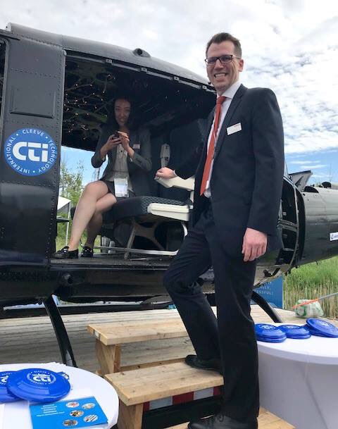 CleeveTech's tweet image. Visitors from BAE Systems call by to see Cleeve. #CANSEC #BAE