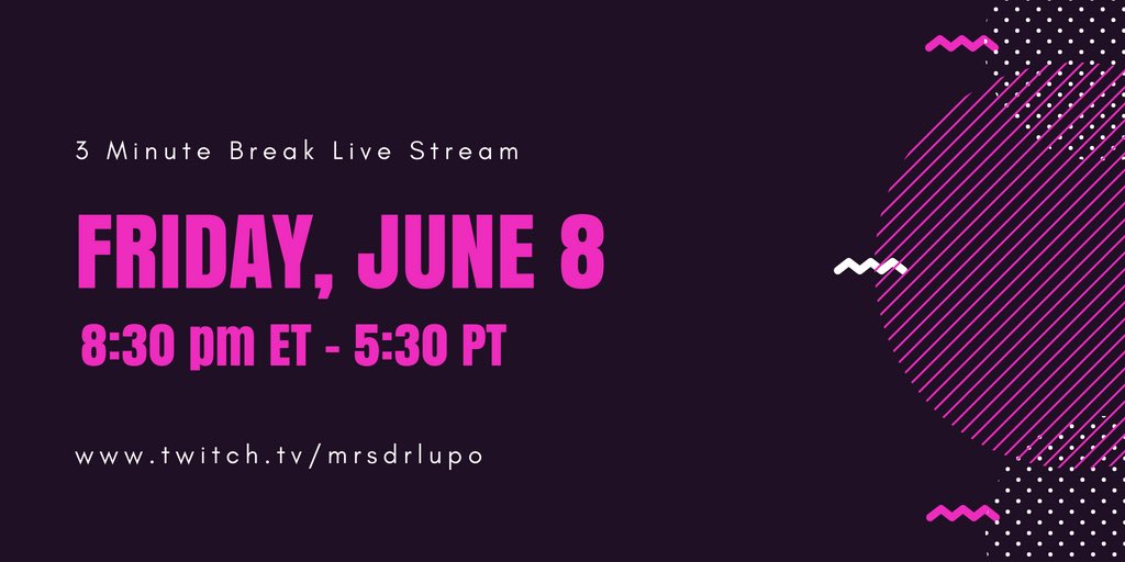 3MinBreak's tweet image. We’re back baby! Mark. Your. Calendars.