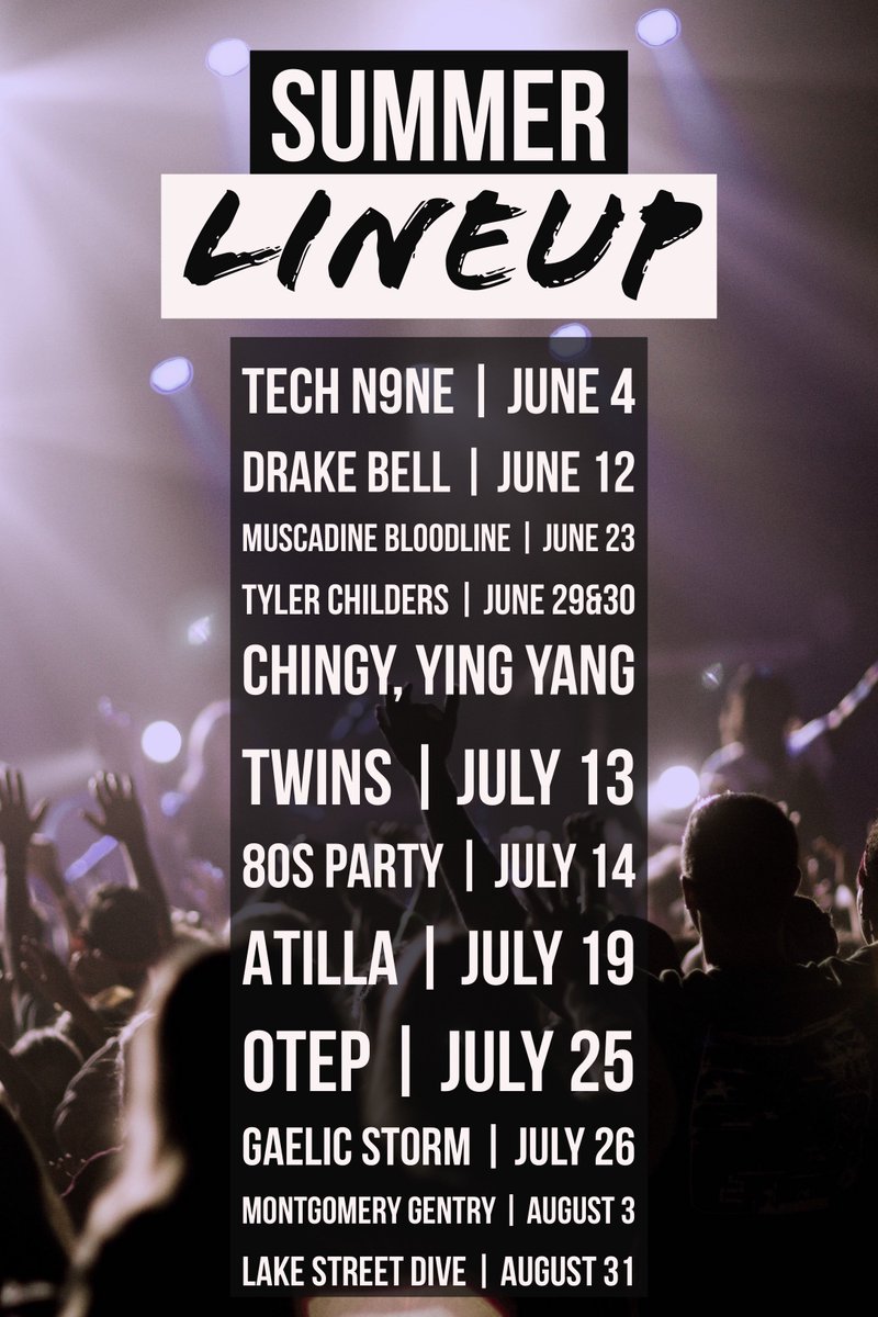 MMHLex's tweet image. #Lexington – our Summer Lineup is just heating up! Check out your favorite artists coming to Manchester – who are you most excited about seeing?!

#music #livemusic #kentucky #sharethelex #bbn #concert #summer @VisitLEX