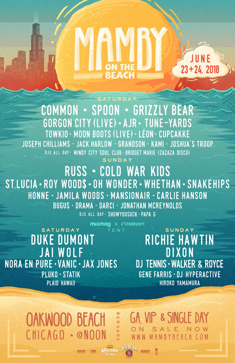 Do312's tweet photo. Quote-retweet with your favorite @Mambybeach artist to win a pair of weekend passes to Chicago’s only beachside summer music fest! 

Winner must follow @do312 and will be announced 6/14. https://t.co/rVXjjLm1yY