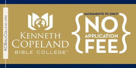 kcbiblecollege's tweet photo. If you haven’t already, apply this weekend to Kenneth Copeland Bible College as we are waiving the application fee during the Sacramento Victory Campaign!! •
•
•
•
•
#applytoday #free #noappfee #praise #joinus #sacramento #victorycampaign https://t.co/n3NiIV5aKg
