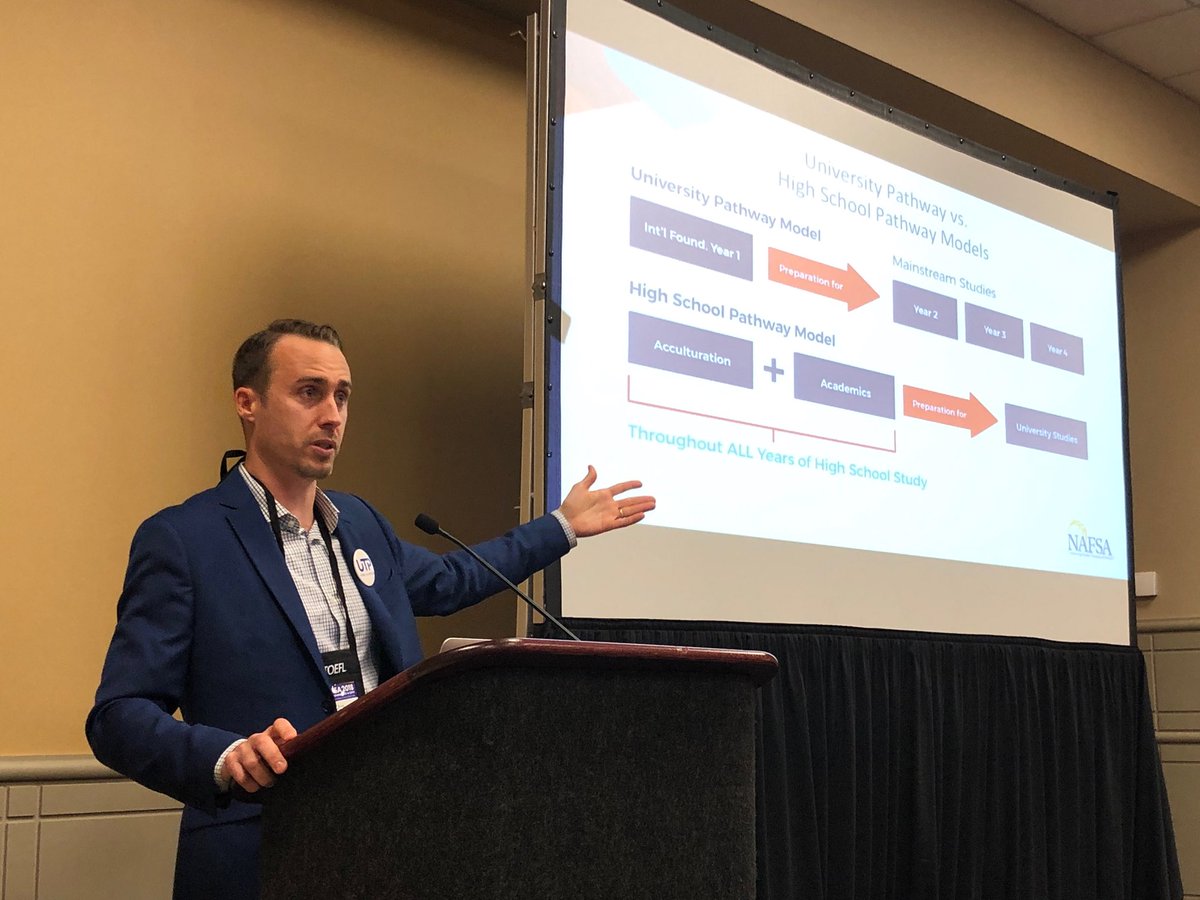 “In high-service high school pathways we focus on the acculturation aspect alongside the academic readiness for student success in university.” - John McDonough, CEO of UTP High Schools #NAFSA2018