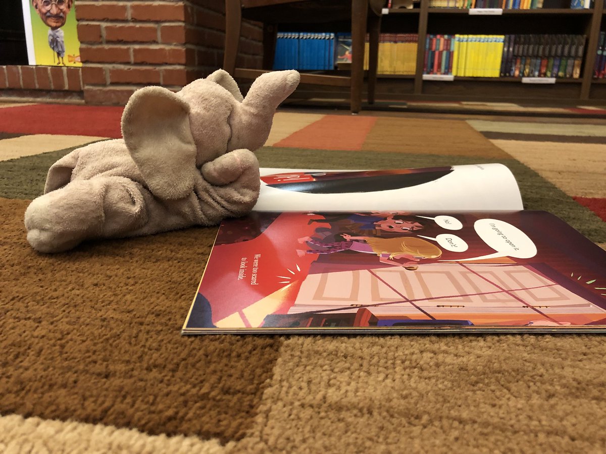 absolutelyfict's tweet photo. Ellie is preparing for her new adventure by reading the new Buffy the Vampire Slayer children’s book, due out in September. Stay tuned for more pictures of the beautiful wilds of California! #ellietheelephant #absolutelyfictionbooks #elliesadventures #californiadreamin https://t.co/wkpC5CPbhd