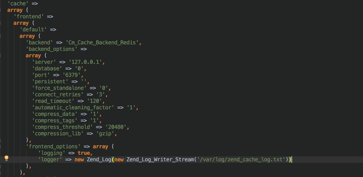 A quick way to take a look at the details of your #magento2 cache writes/reads is enabling the cache logger in the env.php.