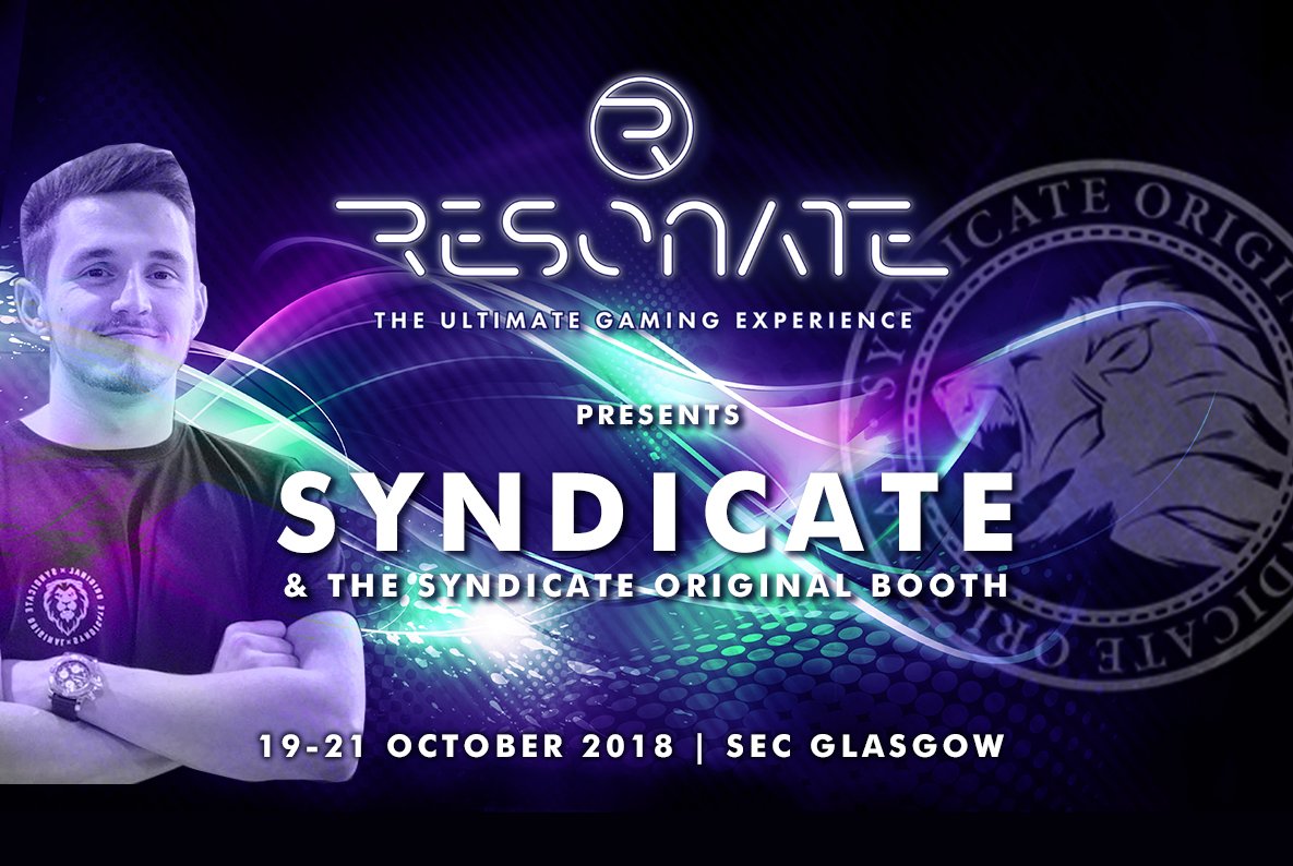 We are massively excited to announce that @ProSyndicate will be with us ALL WEEKEND!! Come meet him and grab some merchandise from the @SyndicateOG booth!! #RTGfest