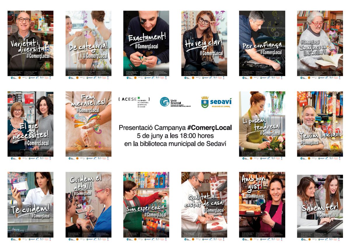 ACESE2016's tweet photo. Presentación Campaña #ComerçLocal martes 5 de junio a las 18:00 h en la Biblioteca Municipal de Sedaví.

Campaña promovida por ACESE, Unió Gremial, Plat. pel Comerç Valençià y la Regidoría de Comerç del Aj. de Sedaví.
#uniogremial  #acesesedavi  #ajuntamentdesedavi https://t.co/rvi1OM03MN