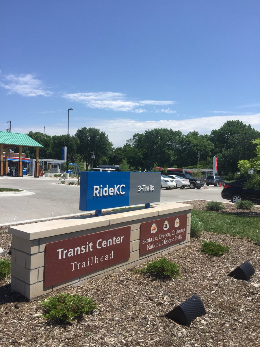 RideKCTransit's tweet photo. Today we join with the @NatlParkService and 3-Trails West to celebrate the dedication of the historic 3-Trails Transit Center and recognition of the site as the official national historic trails trailhead. https://t.co/VDPIgMy0aD
